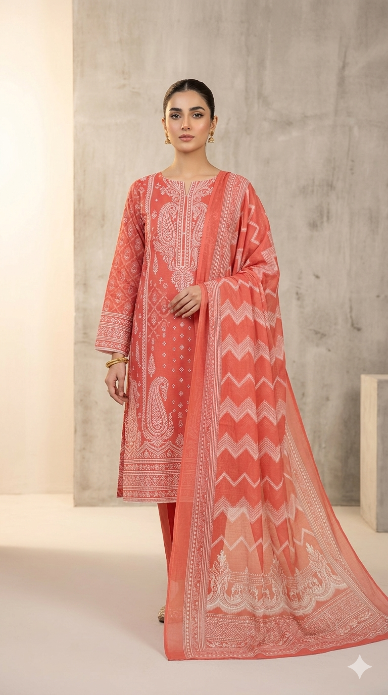 Astonishing Floral Print - Unstitched
